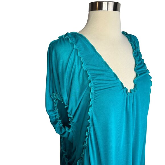 Vintage French Connection Double Layered V-Neck Stretchy Shift Dress Size 6 - Picture 6 of 11